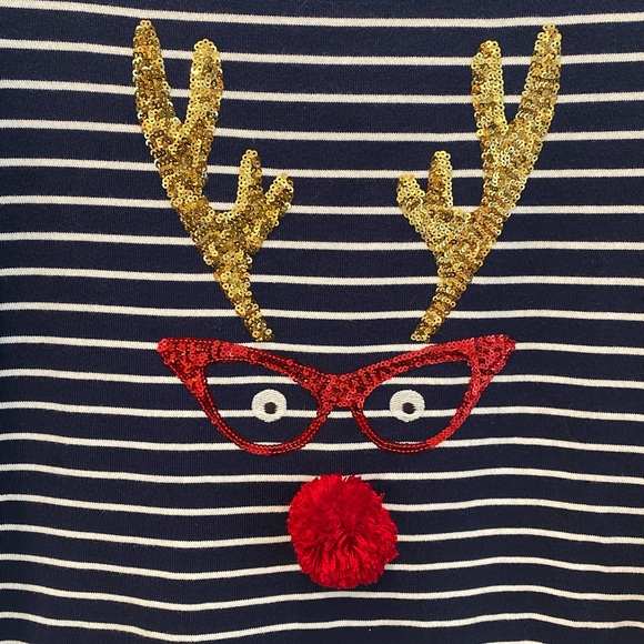 Joules Harbiur Luxe Long Sleeve Reindeer Jersey Top 4 - Picture 4 of 8